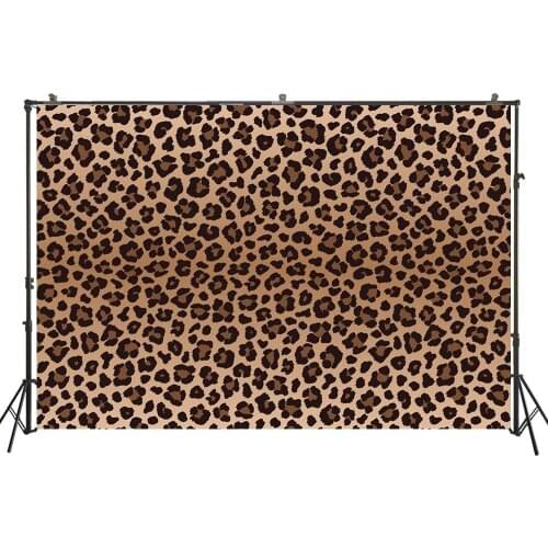Leopard Grain Texture Backdrop Animal Fur Pattern Photography Background Children Kids Booth Photoshoot Decoration Wall Banners
