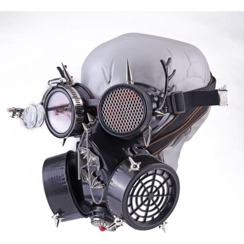 Halloween Goggles Set Bat Wings Chain Carnival Masks Fashion Antlers Steam Punk Glasses Respirator Cosplay Gas Mask