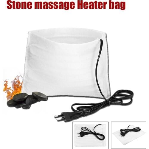 220V Natural Massage Hot Stone Massage Lava Natural Energy Massage Stone Set Hot Spa Rock Basalt Stone Massage with Heater Bag