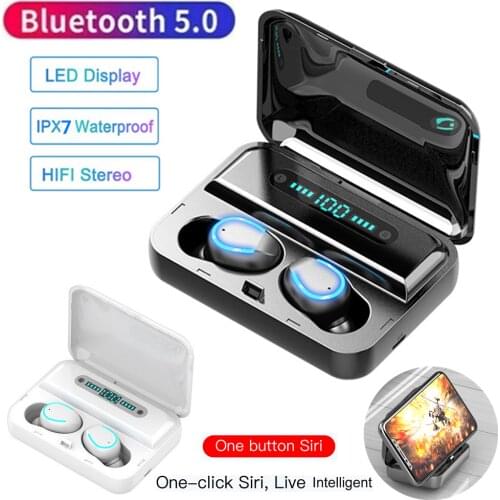F9 F9-5 F9-9 Bluetooth 5.0 Earbuds 200mAh TWS Wireless LED Digital Display Earphone Waterproof 8D 9D Touch Button Stereo Headset
