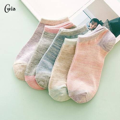 Spring Summer comfortable Invisible Korean Boat Socks Woman Cotton Woman girl boy slipper casual hosiery 1pair=2pcs ws110