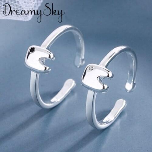 New Charming Open Tooth Ring for Women Vintage Boho Party Rings Gothic Punk Jewelry Gifts for Girls 2021