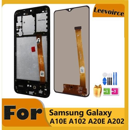 Original LCD 5.8" For Samsung Galaxy A10E A102 A102F A20E A202 A202F LCD Display Touch Screen Digital Assembly Replacement