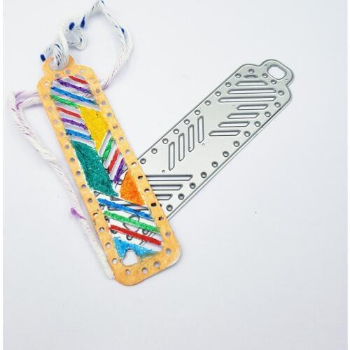 PANFELOU Hollow out grid bookmarks metal craft paper die cutting dies Scrapbooking/DIY Valentines Day Embossing mould Easter