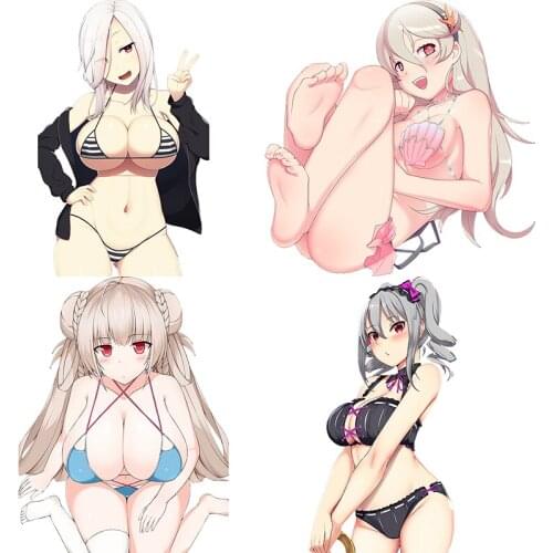 Three Ratels CDM365 Beach bikini girl Anime Stickers For Motorcycle Luggage Laptop Refrigerator Skateboard Bike room decoration