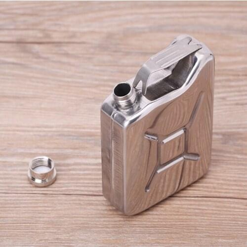 5oz Stainless Steel Jerry Can Hip Flask Liquor Whisky Pocket Bottle Men Gift 87HF