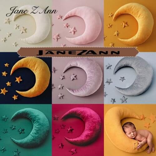 Star Moon pillow big moon shape star backdrop newborn photography props assist Baby Photo Baby ins