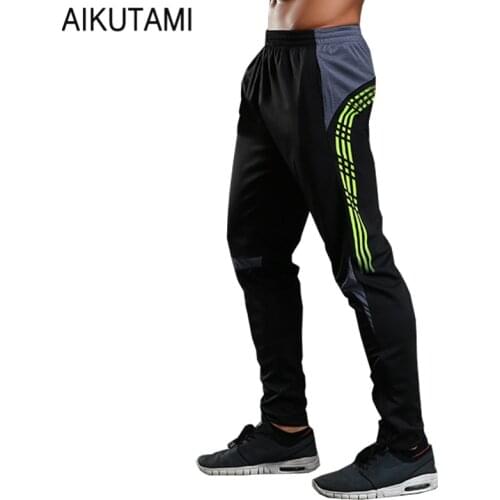 Soccer Training Pants Men Jogging Homme Quick Dry Breathable Zipper Sport Pants Goalkeeper Football Training Man Running Pants