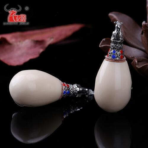 Ivory fruit Water droplet three - way Buddhas head DIY buddhist beads