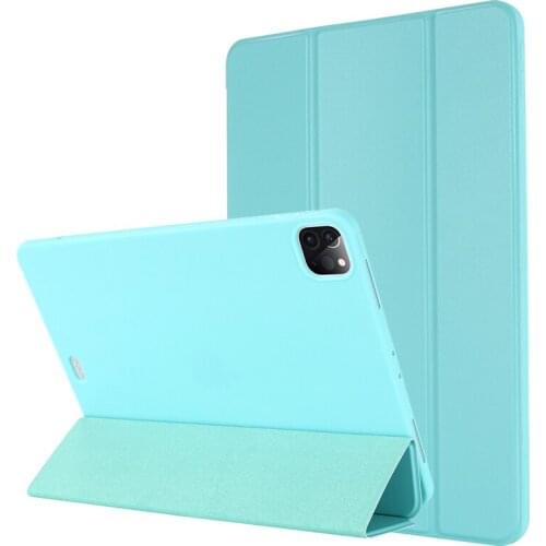 Ultra Slim Trifolding TPU PU Leather Case for iPad Pro 11 2020 Smart Cover with Auto Sleep Wake UP Function for iPad Pro 11+Pen