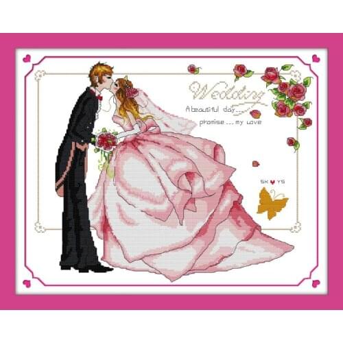 Cross Stitch Joy Sunday The Promise Of Love Cotton Thread Painting11&14CT DMS Cross Stitch Pattern DIY Embroidery Needlework Kit