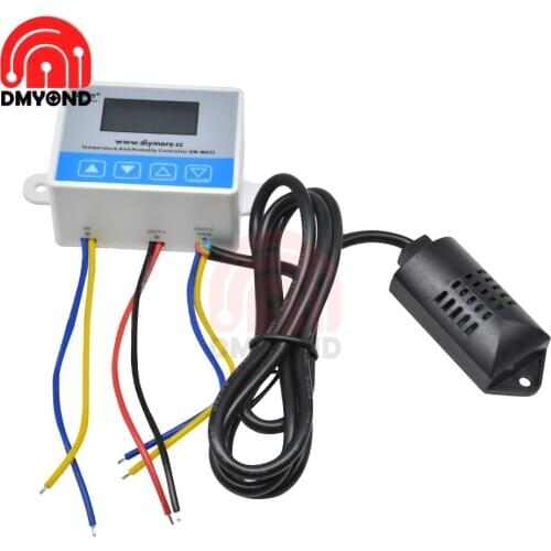 DC 12V LCD Display Temperature and Humidity Controller Output Control 12V-220V with 1m SHT20 Sensor Heating Cooling Incubator
