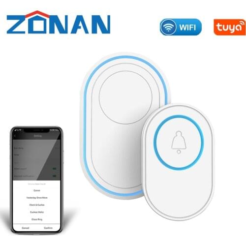 Smart Home Doorbell Wifi Tuya Alarm System 58 Sound Compatible Apartment Bell 433MHz Wireless Detectors Security Alarm