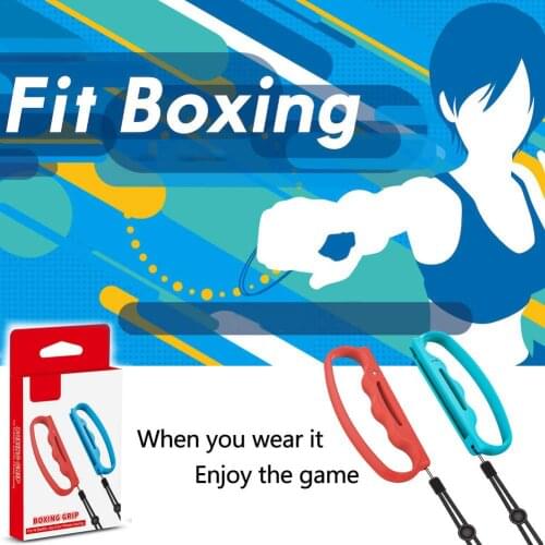 1 Pair Fitness Boxing For Nintendo Switch Joy Con Controller Hand Grips With Wrist Straps For Fitness Boxing Game Accessories