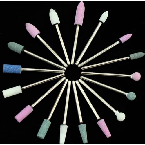 1pcs Ceramic Stone Nail Drill Bit Milling Cutter for Manicure Electric Nail Files Bits Accessory Skin Remove Rotary Burr Tools
