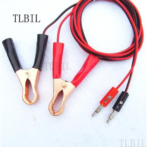 100CM CAR battery clip Clamp Alligator clip TO 4MM BANANA PLUG Connectors