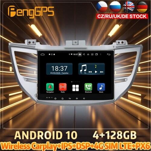128G Android10 PX6 DSP For HYUNDAI IX35 Tucson 2014 2015 Car DVD GPS Navigation Auto Radio Stereo Multifunction CarPlay HeadUnit