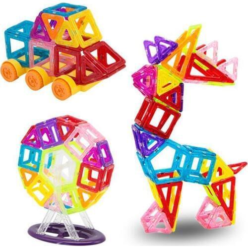 16-64PCS Magnetic Building Blocks Mini Size Magnetic Designer Construction Set Model & Educational Toys For Kids Gift