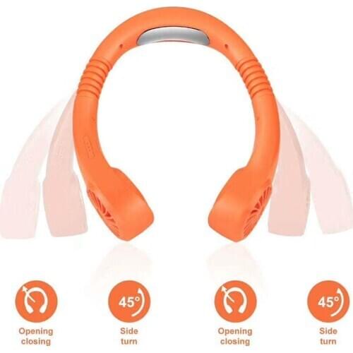 USB Charging Micro Portable 2 in 1 Air Cooler Ultra Quiet Electric Air Conditioner Hanging Neck Cooling Fan