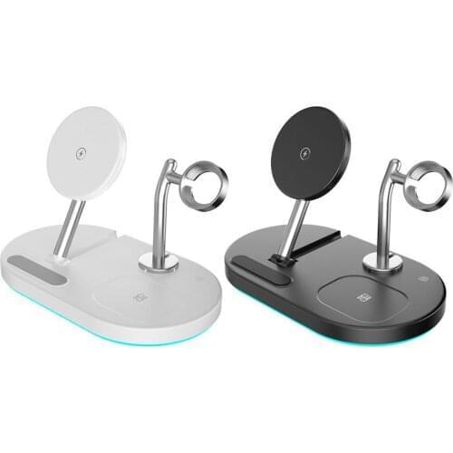 15W Wireless Charger Stand 4 In 1 Fast Charging Station For IPhone 12 11 XR X Apple Watch 6 5 4 3 Airpods Pencil Wireless Charge