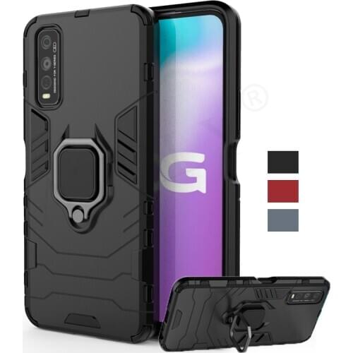 For vivo Y70S Case Cover Y30 Y50 Y19 Y17 Y12 Y9S TPU Bumper Magnetic Ring Holder Armor Protective Phone Back Case For vivo Y70S