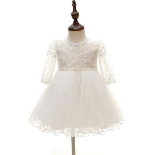 Baby Girl Baptism Dress Infant Christening Frocks for Children 1 First Birthday Party Princess Gowns Wedding Vestidos W10