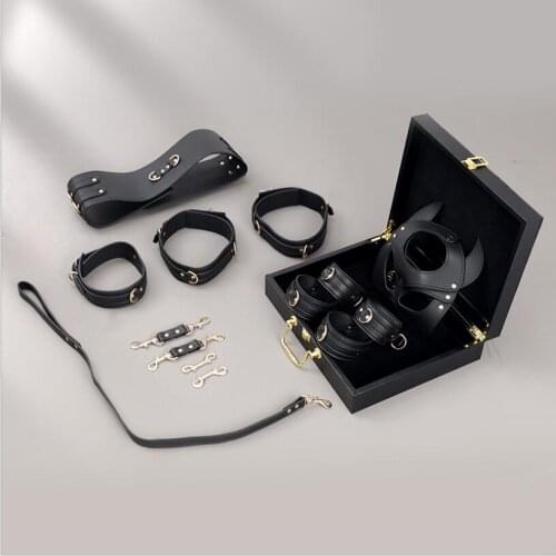 Exotic Sex Products For Adults Games Leather Bondage BDSM Kits Handcuffs Sex Toys Women Sex Accessories S0842