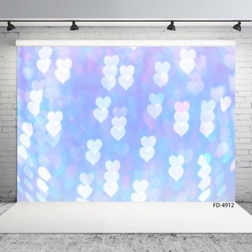 Heart Shape Sparkle Party Photography Backdrop for Photo Studio Vinyl Background for Children Baby Portrait Photophone Photocall