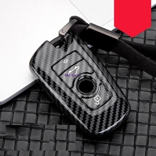 Glossy Carbon fiber ABS Car Key Case Fob Cover For BMW 520 525 f30 f10 F18 118i 320i 1 3 5 7Series X3 X4 M3 M4 M5 E34