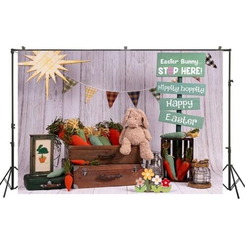 HUAYI Photography Backdrop easter day bunny decors photo background studio family party photobooth birthday backdrops W-3771