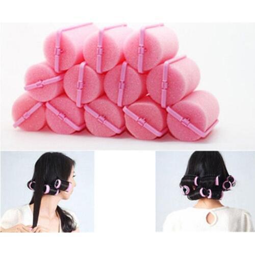 Hot 12Pcs/Bag Magic Sponge Foam Cushion Hair Styling Rollers Curlers Twist Tool