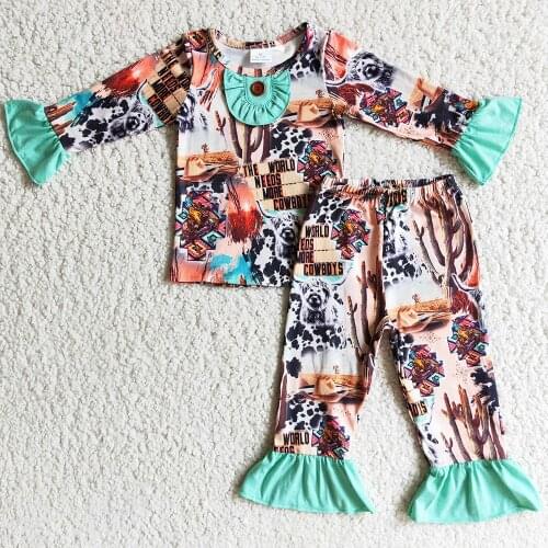 Hot Sale Kids Designer Clothes Girls Pajamas Set Boutique Girls Sleepwear Fall Toddler Baby Girls Pajamas Fashion Girl Nightwear