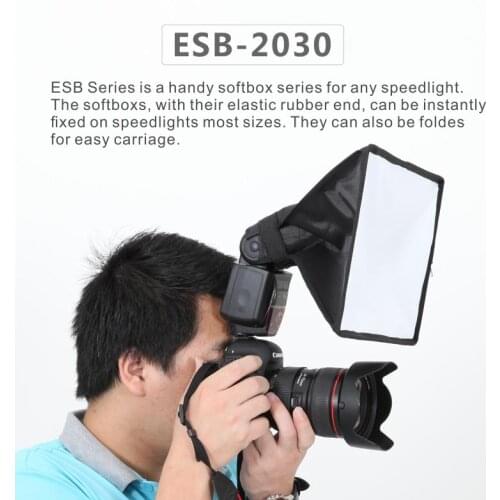 Linkstar Portable Foldable Flash Diffuser Softbox for Canon Nikon Sony DSLR flash Speedlite Photo Studio Accessories ESB-2030