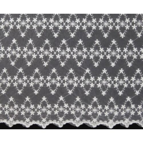 Lovely Off White Evening Dress Lace Fabric With Floral On Mesh, Tulle Lace Fabric, Gauze Fabric By The Yard