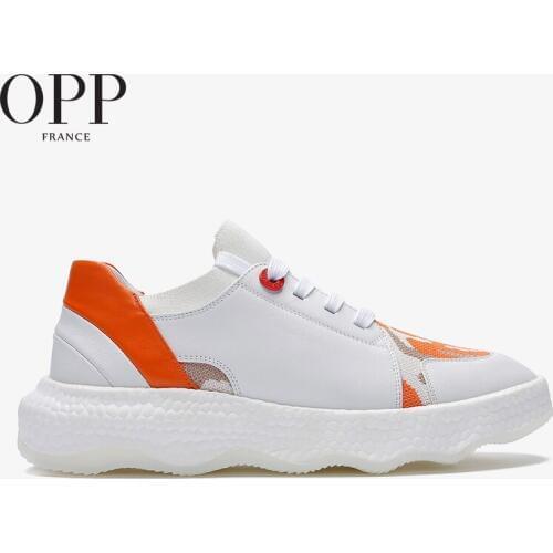 OPP mens shoes summer breathable lace mens boots breathable mesh surface increased thick bottom