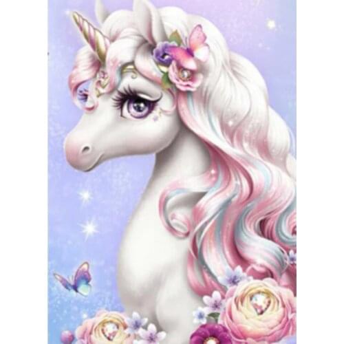 5D DIY Diamond Painting Unicorn Rhinestone Animal Cross Stitch Picture Kit Full Diamond Embroidery Mosaic Decorative Beaded Gift