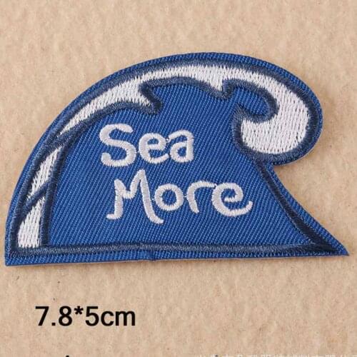 Sea Iron On Embroidered Clothes Patch For Clothing Stickers Garment Apparel Accessories