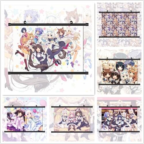 Nekopara Vanilla & Chocola Anime Manga HD Print Wall Poster Scroll