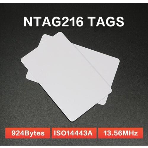 NFC NXP Ntag216 PVC Card ISO14443A 13.56MHz RFID HF Smart electronic Tags 924Bytes IC Card 20PCS NFC Electronic Label