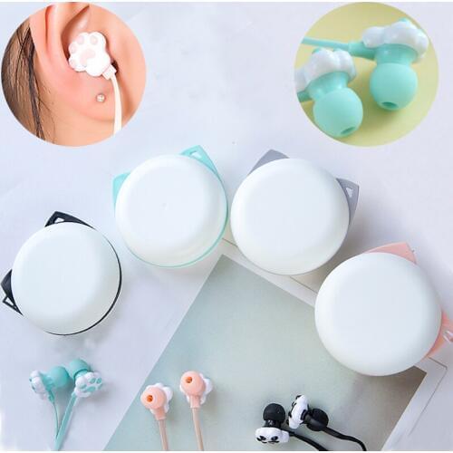 Cute Cat pattern Claw Earphone 3.5mm mobile phone headphones with Microphone for iPhone Samsung Xiaomi MP3 Child-5