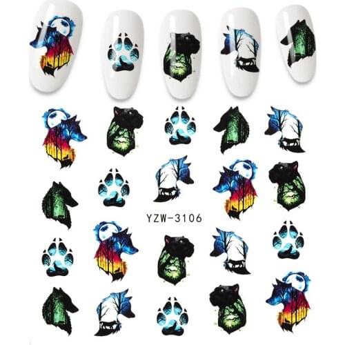 New flower series 1 nail sticker 2020 new slippery tattoo picture summer colorful water sticker DIY nail sticker