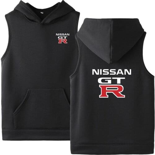 2021 New GTR Customize Casual Sleeveless Sweatshirts Cotton Vest Print College Mans Comfortable Hoodies