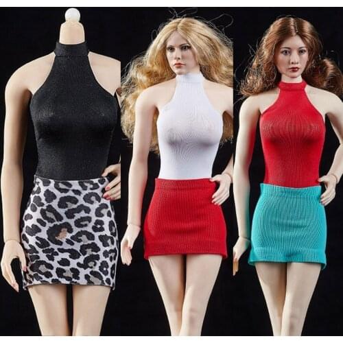 1/6JO summer fresh office girl sling split skirt female clothing perspective suit tri-color 12-inch woman doll is available