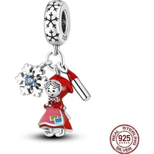 PANDACH 925 Sterling Silver Dream Catcher Pendant Charm Bead Fit Original 3mm Bracelets & Bangles Jewelry Making CMC961