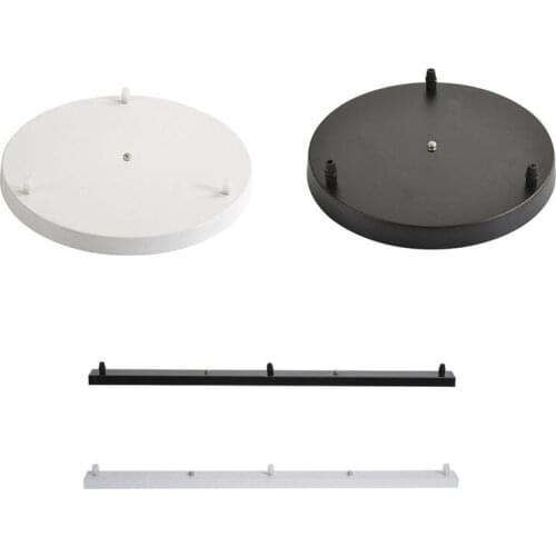 Pendant Lights accessories long plate LED pendant lamps Round disc suction top hanging 3 head multi-head base lamp holder