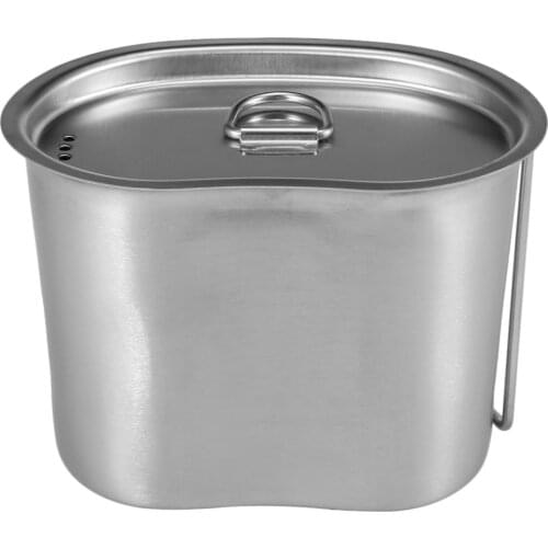 Camping Canteen Cup with Lid and Foldable Handles Outdoor Water Cup for Outdoor Camping Hiking Backpacking Picnic Survival