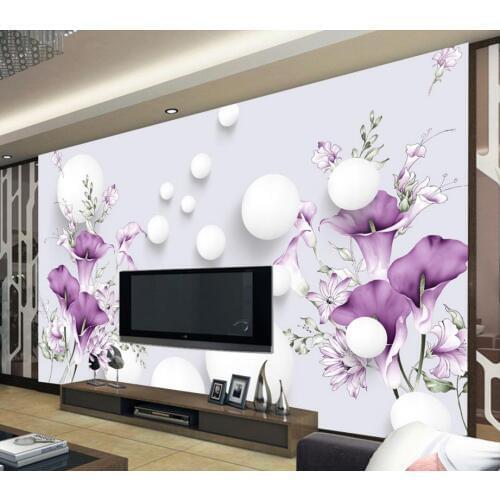 Custom 3d wallpaper Horseshoe flowers modern minimalist backdrop mural flower wallpaper living 3d wallpaper
