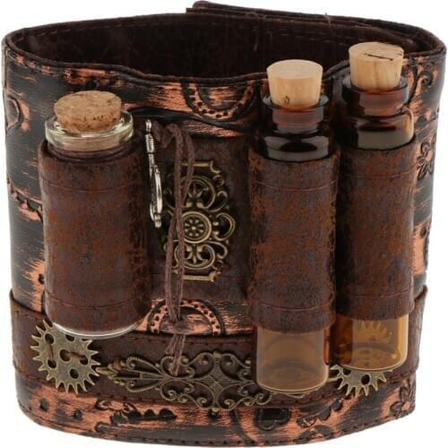 PU Leather Arm Band Victorian Steampunk Adult Halloween Costume Accessory