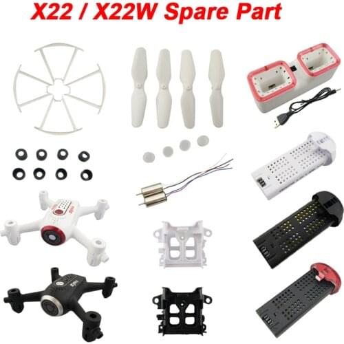RC Quadcopter SYMA X22 X22W Spare Parts Propeller Protective Frame Lampshade Cover Battery Charger Motor Engine Motor Aprons etc