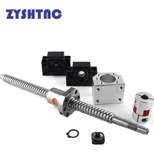 1PC 20MM Ball screw SFU2005 any lenght End Machined+RM2005 single Ball Nut+ BK15 BF15/fkff15/ekef15 End Support+ coupler screw 2